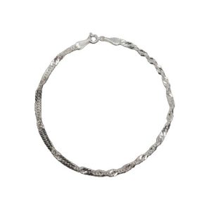 Brățară din Argint 925 Unisex, Jolie Silver, Model Răsucit, Textură Diamantată, 1.63 g