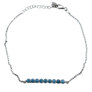 Bratara pentru Dame, Jolie Silver, Argint 925, Model Tenis cu 9 Pietre, Ajustabila, 2.12 gr, Argintiu