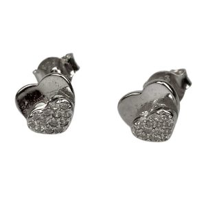 Cercei Argint 925 Inima Dubla, 1.32 g