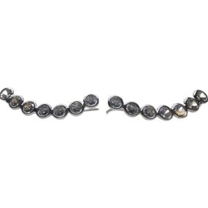 Cercei Argint 925 Model pe Lob cu Pietre, 2.16 g