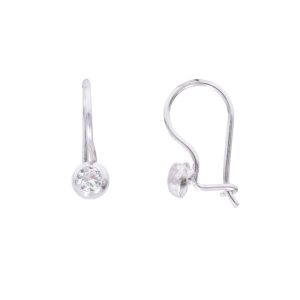 Cercei Argint 925 Tortita cu Zirconiu, 2.08 g