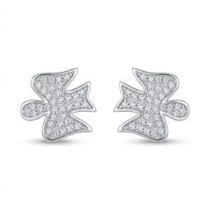 Cercei pentru Dame, Jolie Silver, din Argint 925, model Inger, Pietre Zirconia, 1.05 g, Argintiu