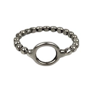 Inel Argint 925 Bobite cu Cerc, M 53