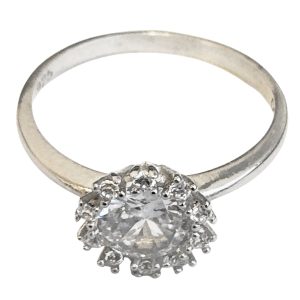 Inel din Argint 925, Jolie Silver, pentru Dama, Model Bumb cu Pietre din Zirconiu, Argintiu