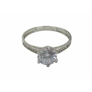 Inel Logodnă Argint 925, Jolie Silver, Piatra Rotundă, 1.18g